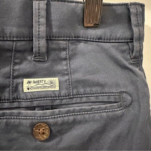 Faherty Island Life Shorts Men’s 32 Navy Blue 9” Inseam Casual Summer Classic - Picture 6 of 12